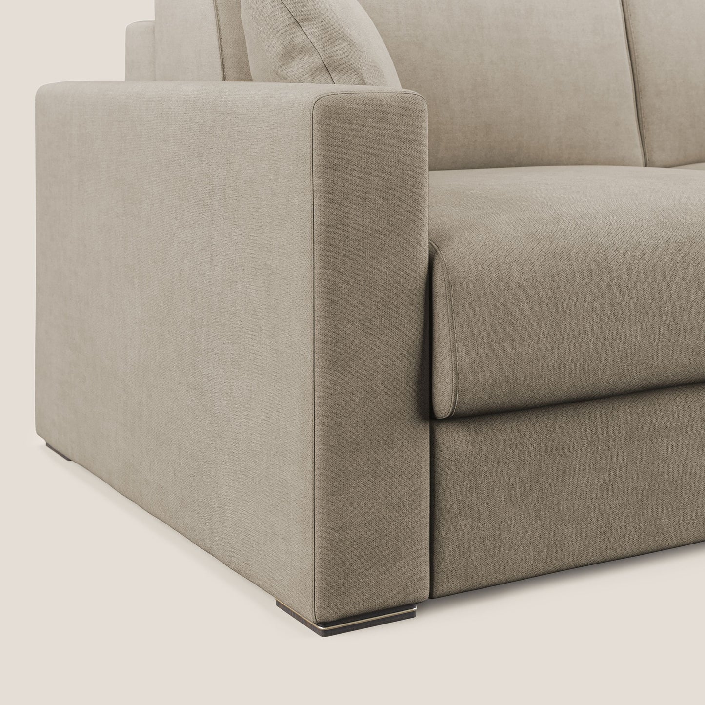 Miglior Divano letto matrimoniale in tessuto impermeabile T02 beige