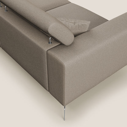 Blade Divano con poggiatesta reclinabili in tessuto impermeabile misto cotone T13 beige