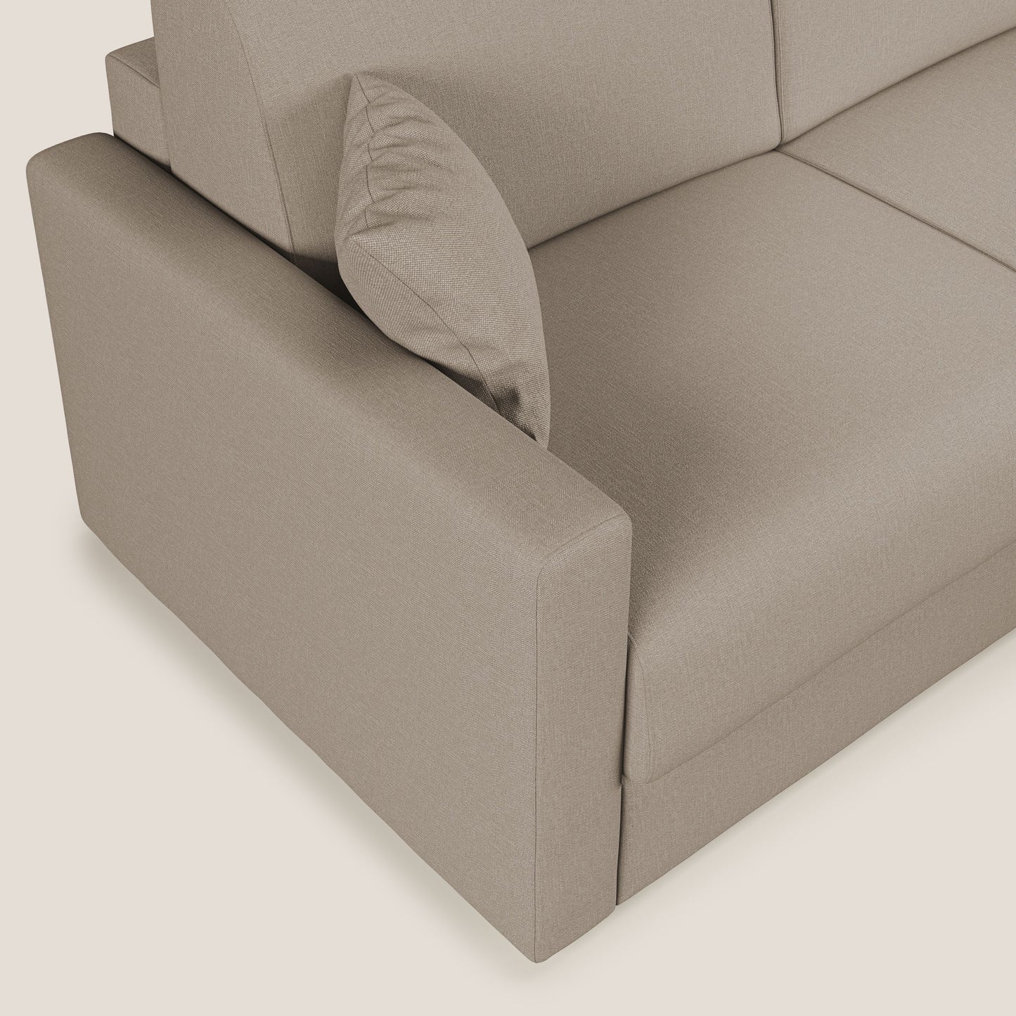 Chris Divano letto angolare 5 posti in tessuto impermeabile T13 beige