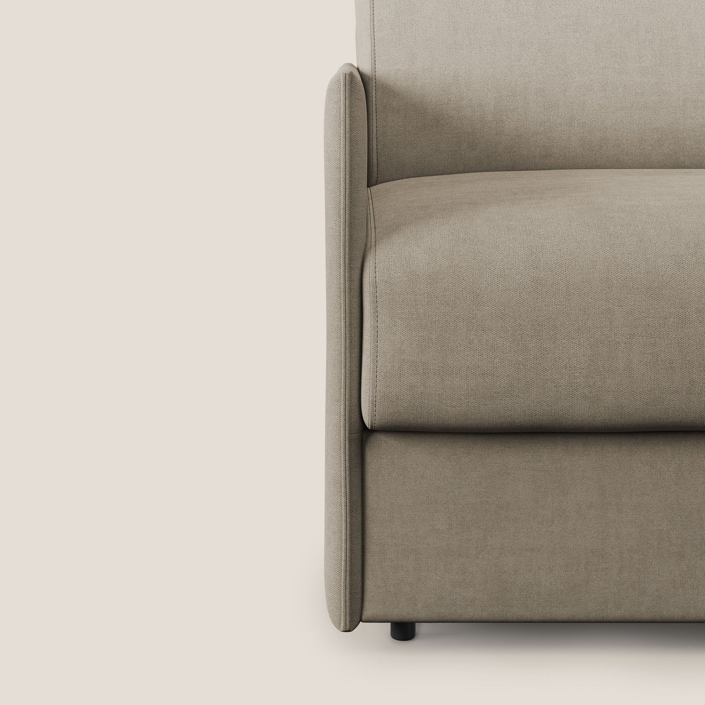 Evans poltrona letto in morbido tessuto impermeabile T02 beige