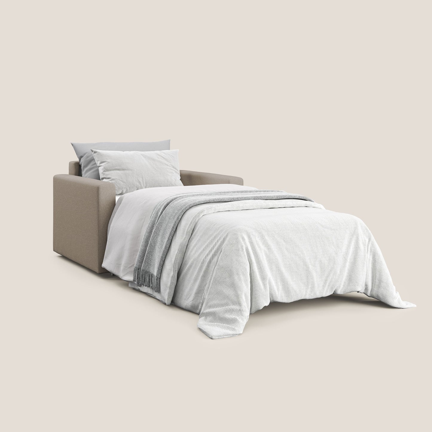 Chris poltrona letto in tessuto impermeabile T13 beige