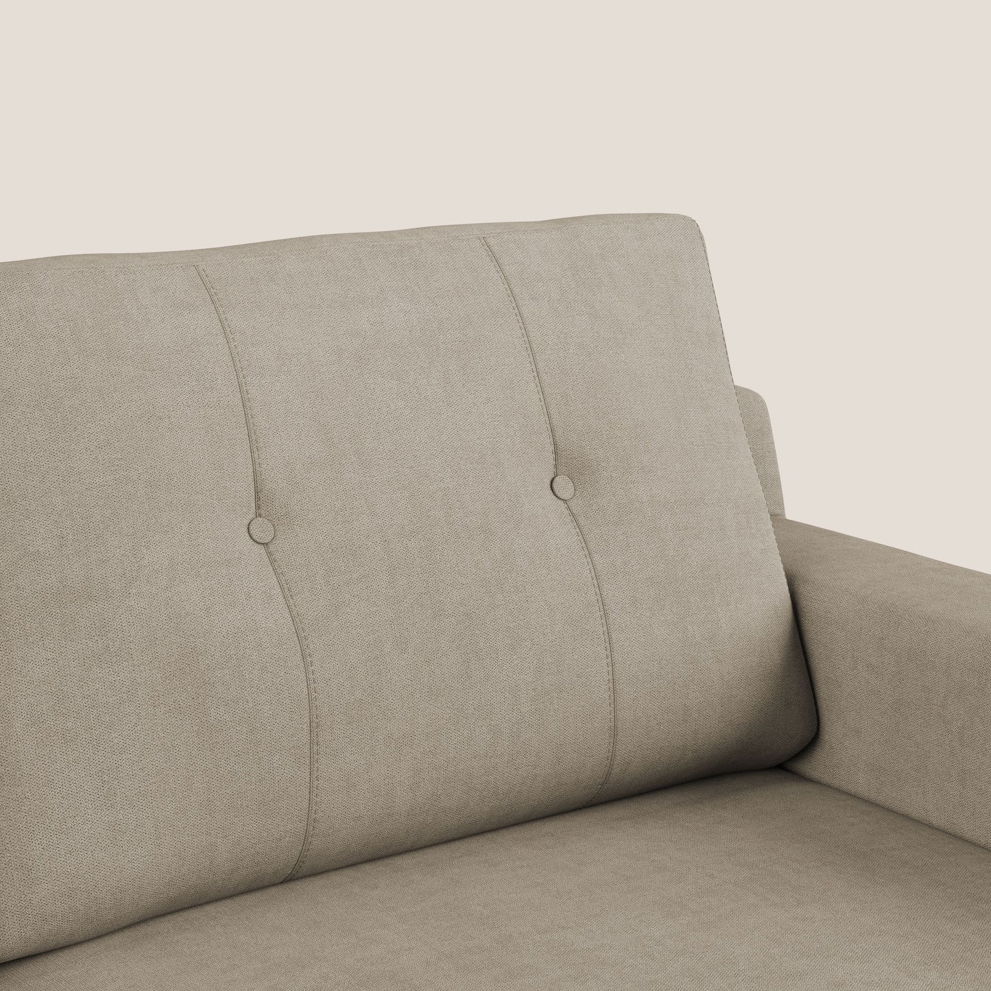 Divano danese moderno in tessuto morbido impermeabile T02 beige