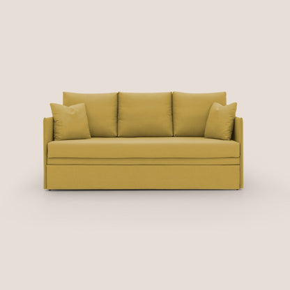 Brera Divano duplex con doppio letto in tessuto simil cotone impermeabile T13 giallo