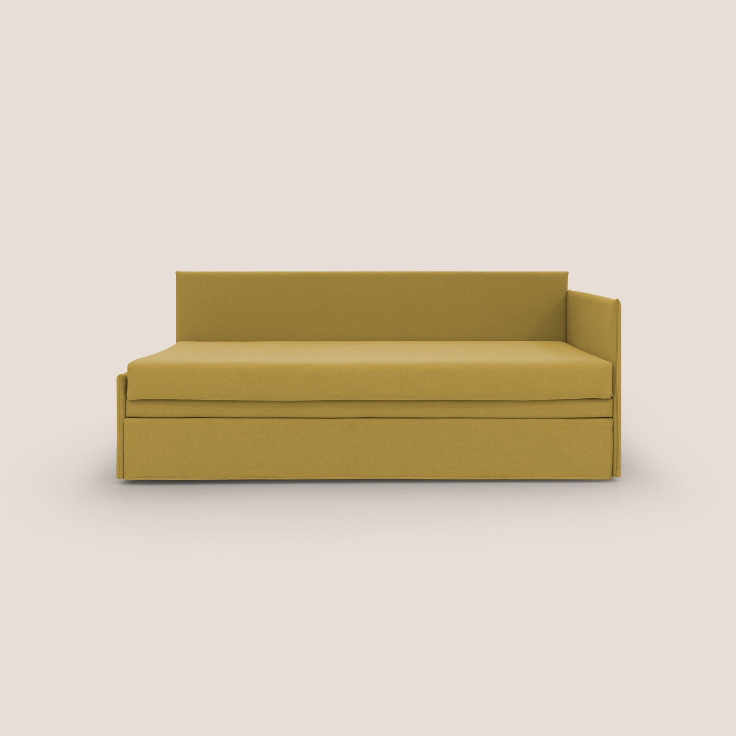 Durini Divano duplex con doppio letto in tessuto simil cotone impermeabile T13 giallo 