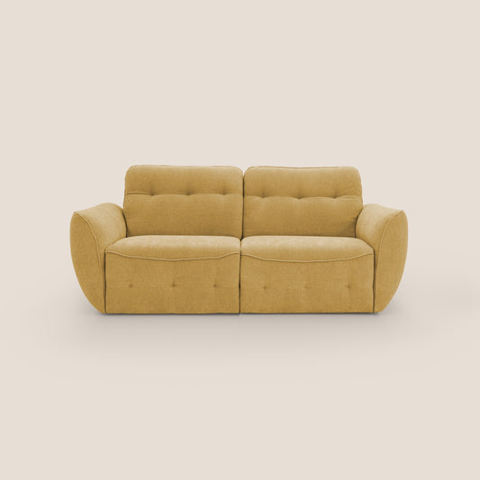 Cerbero divano 2 e 3 posti in morbido bouclé impermeabile T07 giallo