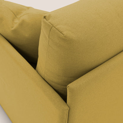 Brera Divano duplex con doppio letto in tessuto simil cotone impermeabile T13 giallo