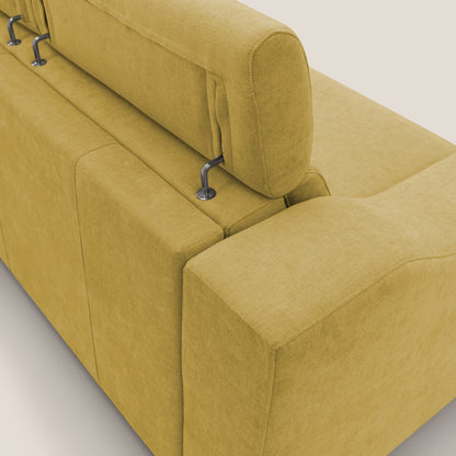 Bomber divano letto matrimoniale con poggiatesta in tessuto impermeabile T14 giallo 