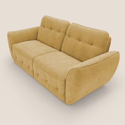 Cerbero divano 2 e 3 posti in morbido bouclé impermeabile T07 giallo