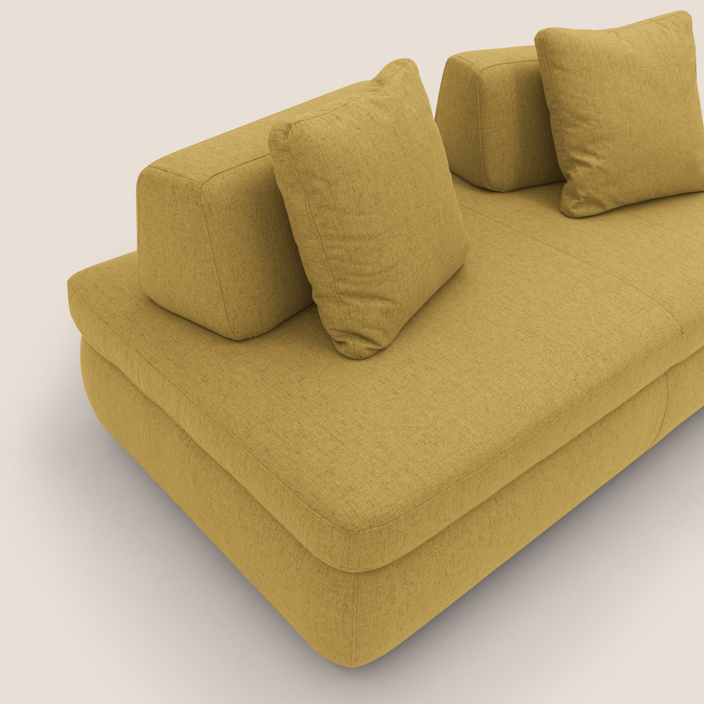 Gransasso Divano letto matrimoniale dal DESIGN innovativo in tessuto impermeabile T03 giallo