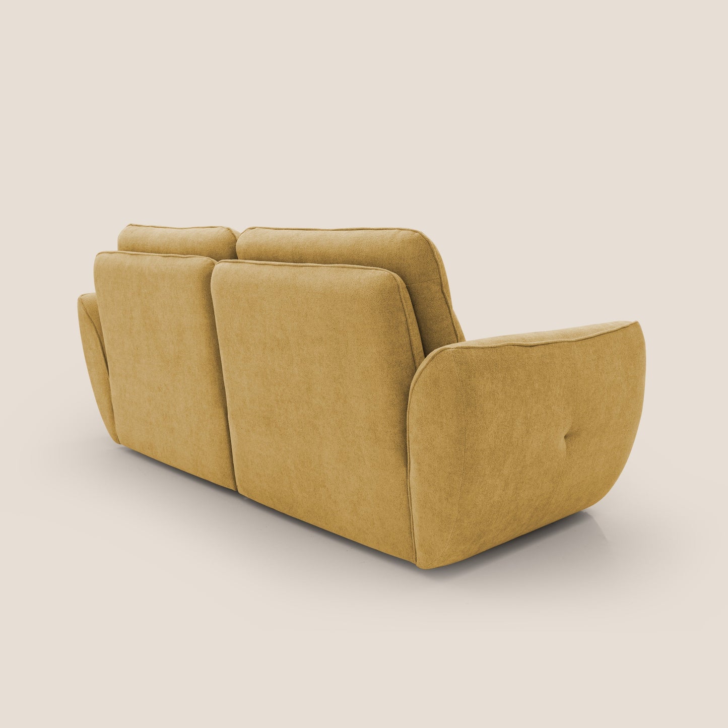 Cerbero divano 2 e 3 posti in morbido bouclé impermeabile T07 giallo