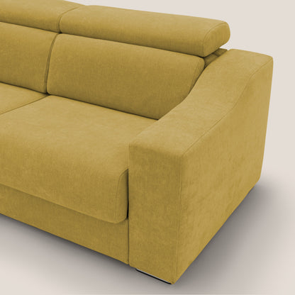 Bomber divano letto matrimoniale con poggiatesta in tessuto impermeabile T14 giallo 