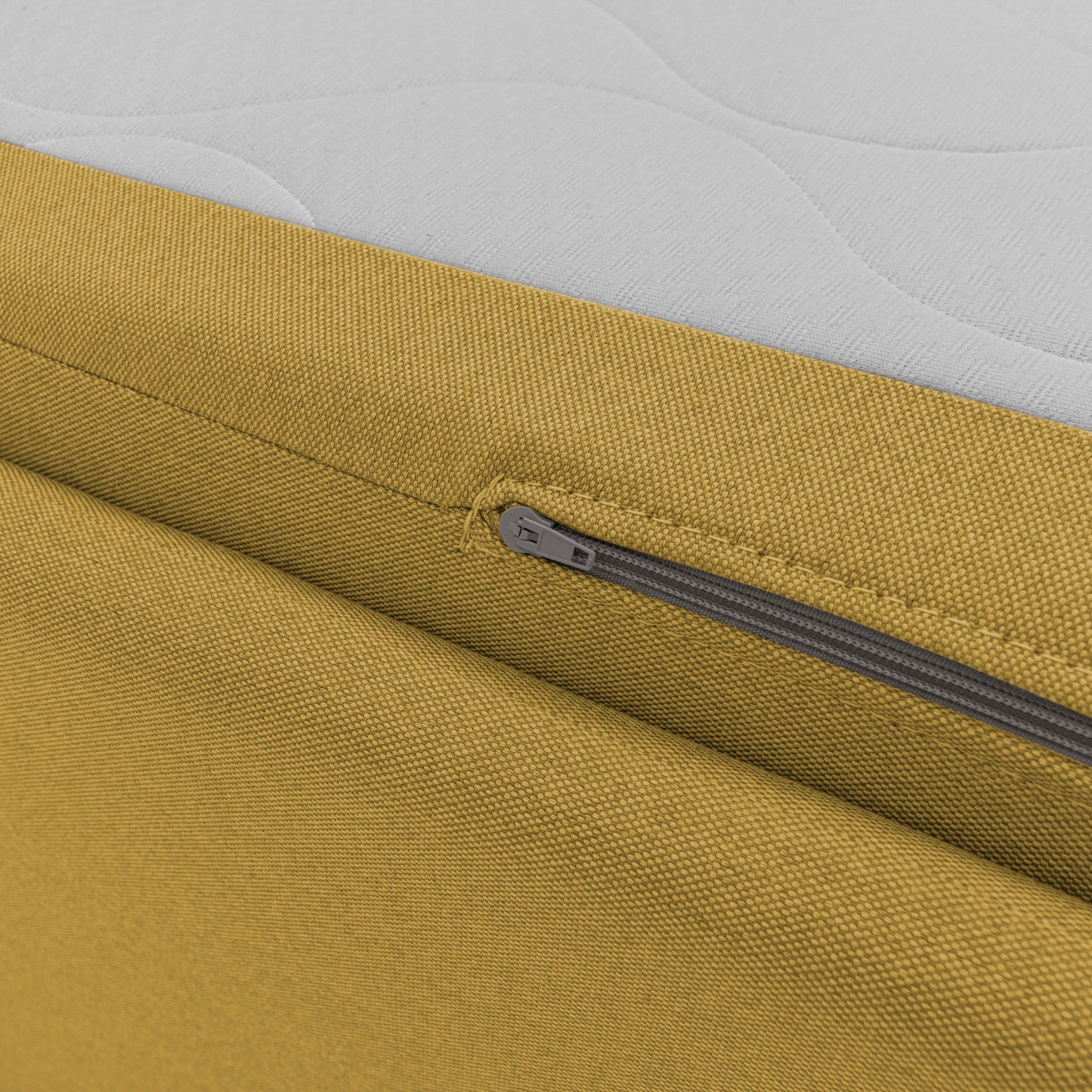 Durini Divano duplex con doppio letto in tessuto simil cotone impermeabile T13 giallo 