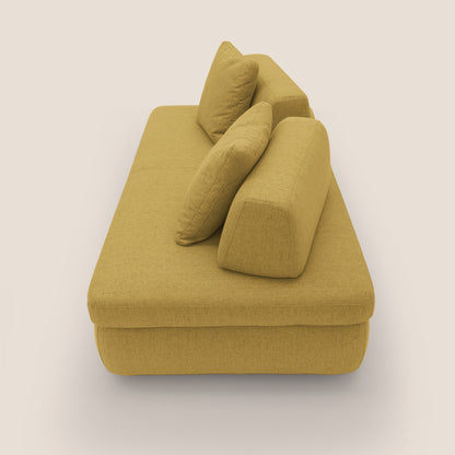 Gransasso Divano letto matrimoniale dal DESIGN innovativo in tessuto impermeabile T03 giallo