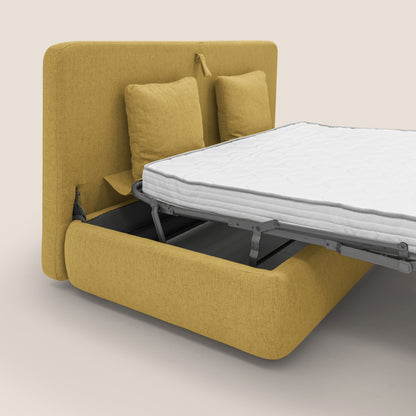 Gransasso Divano letto matrimoniale dal DESIGN innovativo in tessuto impermeabile T03 giallo