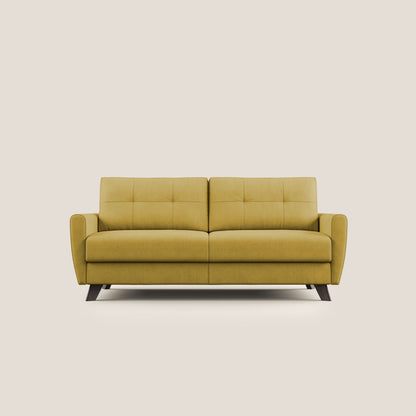 Callisto Divano letto matrimoniale in tessuto morbido impermeabile T02 giallo