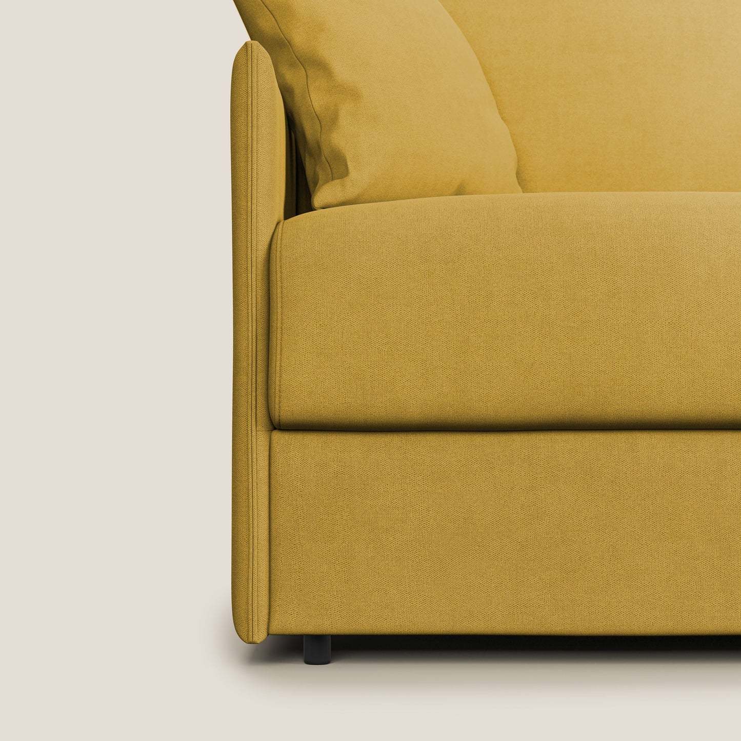 Evans Divano letto in morbido tessuto impermeabile T02 giallo