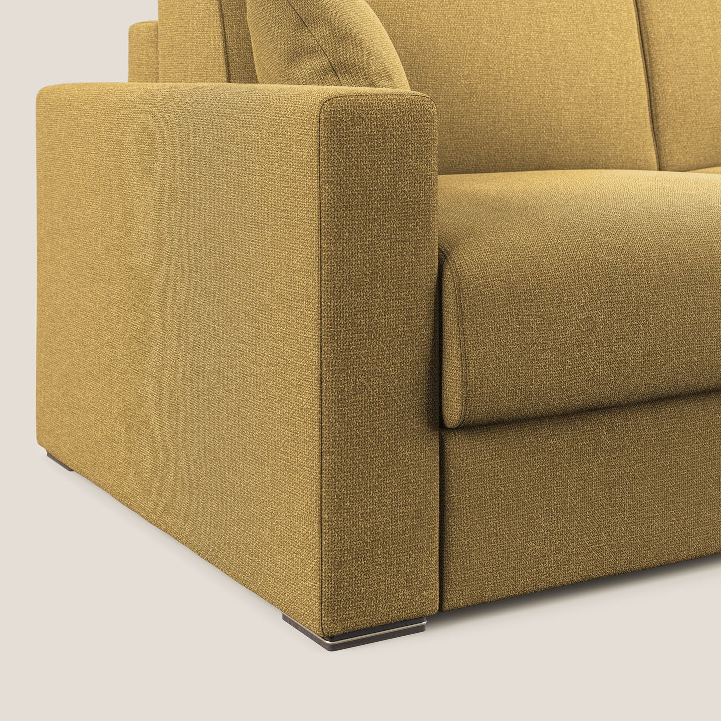 Best Divano letto matrimoniale in tessuto smacchiabile QuickClean T08 giallo