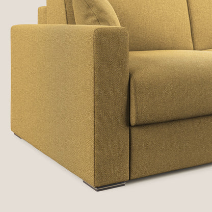 Best Divano letto angolare con penisola in tessuto smacchiabile QuickClean T08 giallo