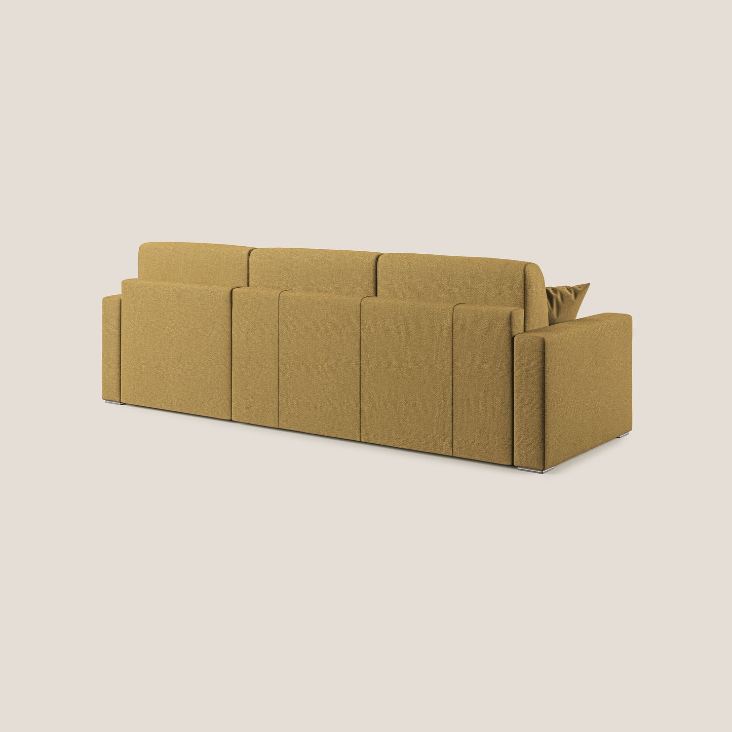 Best Divano letto angolare con penisola in tessuto smacchiabile QuickClean T08 giallo