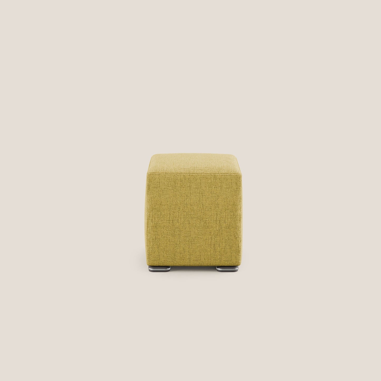 Pouf cubo in tessuto morbido impermeabile T03 giallo