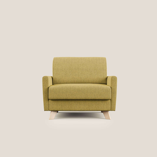 Edgar poltrona letto in tessuto felis impermeabile T03 giallo