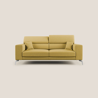 Blade Divano con poggiatesta reclinabili in tessuto impermeabile misto cotone T13 giallo