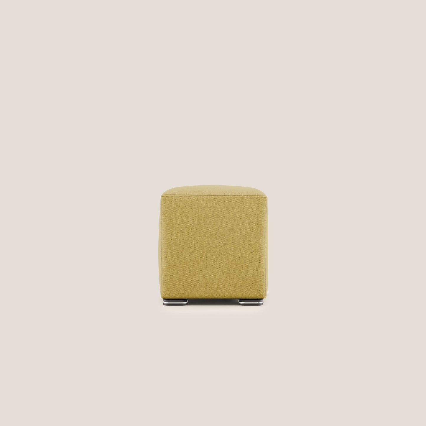 Pouf cubo in tessuto morbido impermeabile T02 giallo