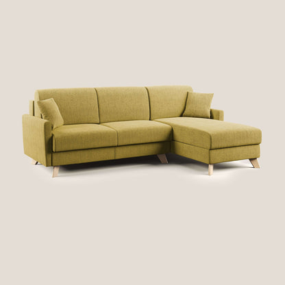 Edgar divano letto angolare in tessuto felis impermeabile T03 giallo