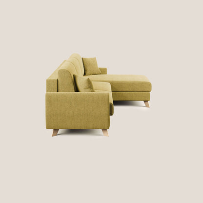 Edgar divano letto angolare in tessuto felis impermeabile T03 giallo