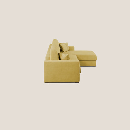 Best Divano letto angolare in tessuto impermeabile T02 giallo