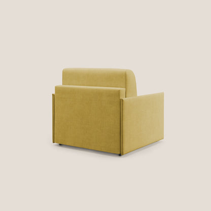 Evans poltrona letto in morbido tessuto impermeabile T02 giallo
