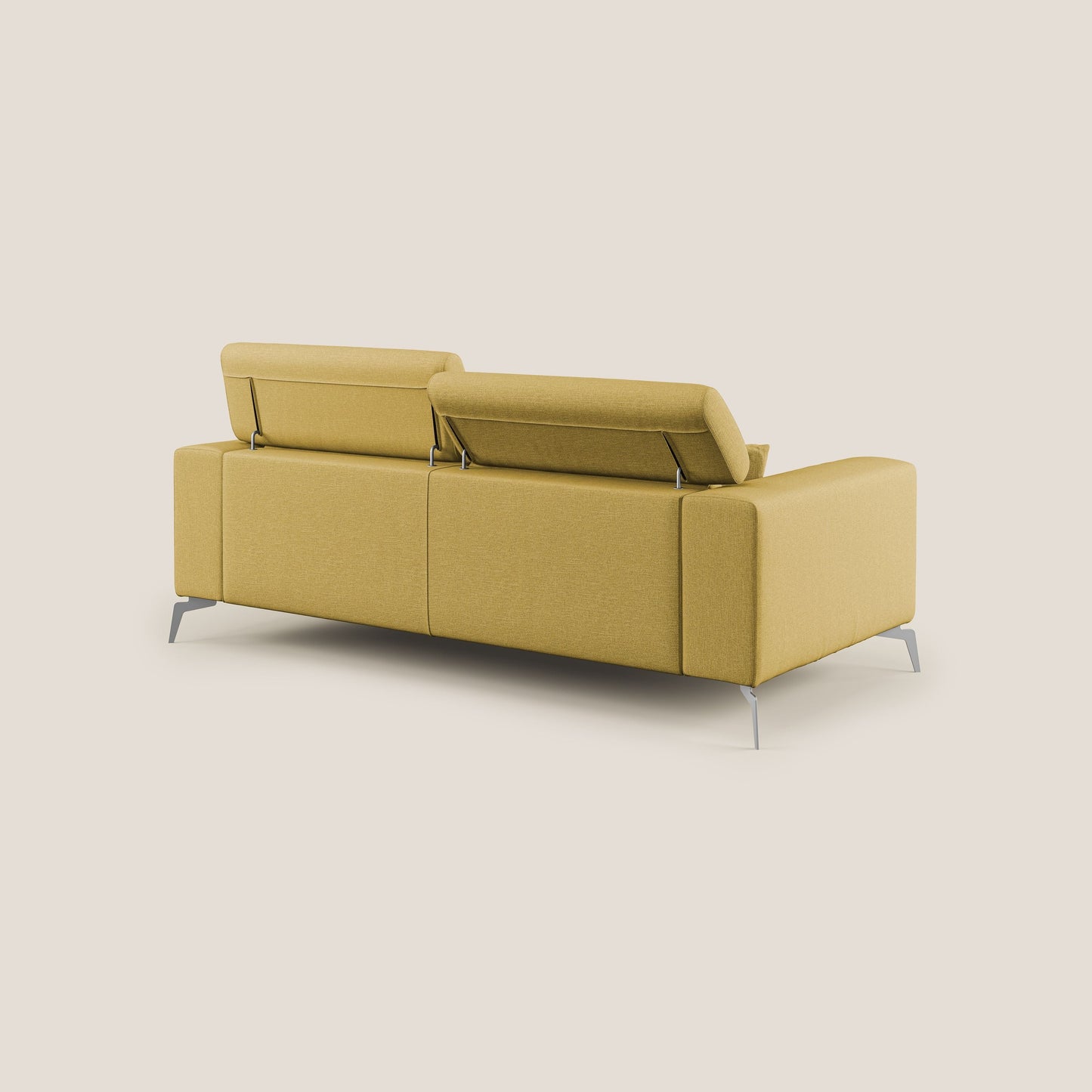 Blade Divano con poggiatesta reclinabili in tessuto impermeabile misto cotone T13 giallo