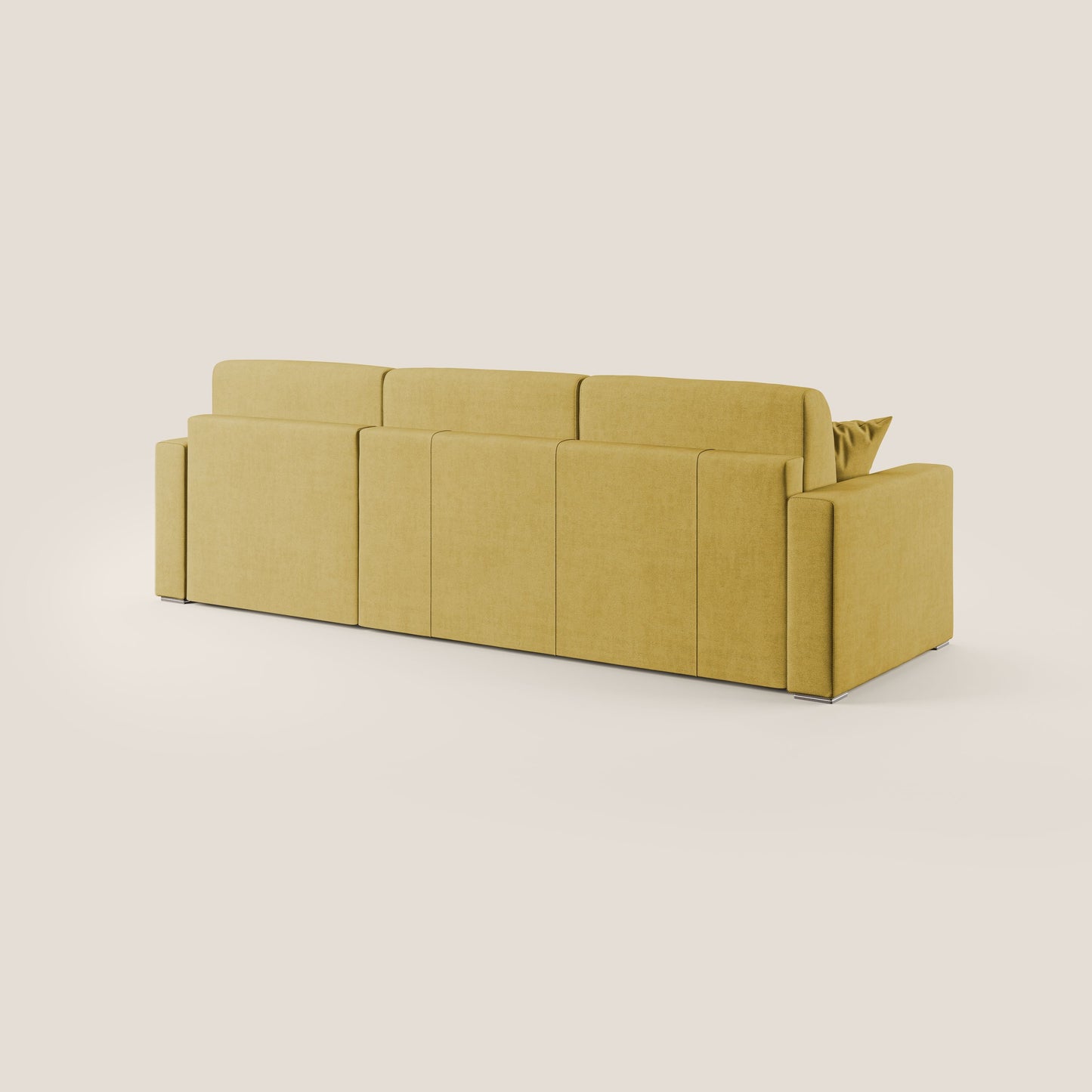 Best Divano letto angolare in tessuto impermeabile T02 giallo