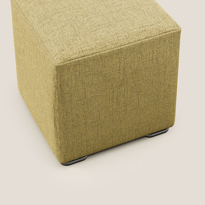 Pouf cubo in tessuto morbido impermeabile T03 giallo