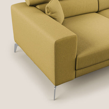 Blade Divano con poggiatesta reclinabili in tessuto impermeabile misto cotone T13 giallo
