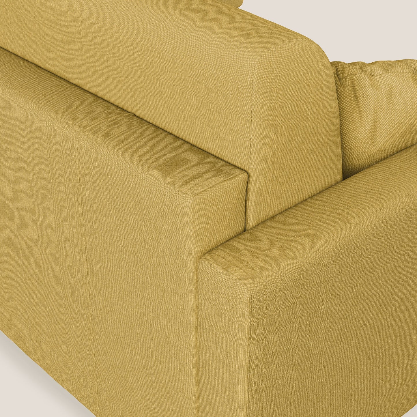 Chris Divano letto angolare 5 posti in tessuto impermeabile T13 giallo