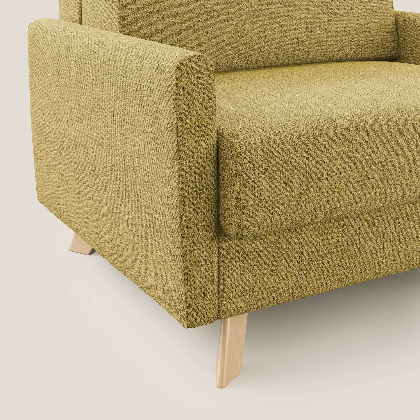 Edgar poltrona letto in tessuto felis impermeabile T03 giallo