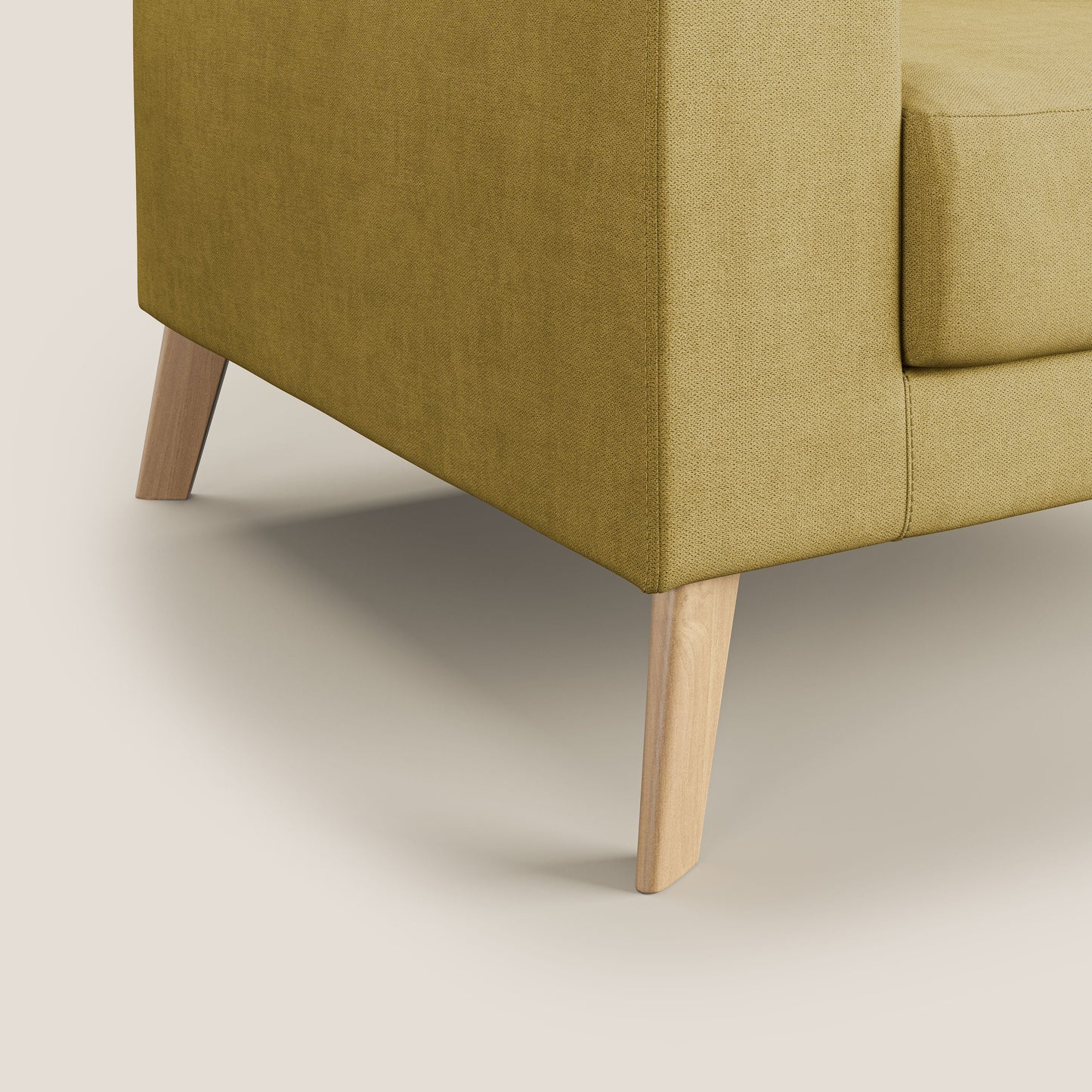 Poltroncina danese in tessuto morbido impermeabile T02 giallo