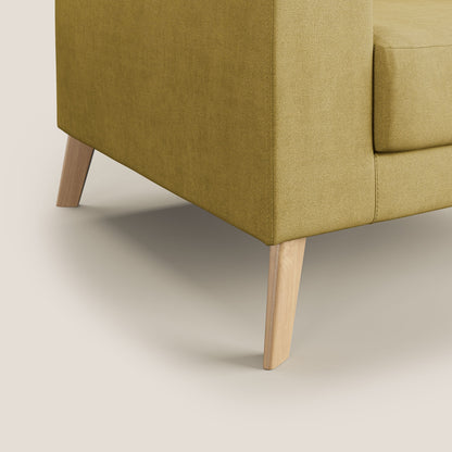 Poltroncina danese in tessuto morbido impermeabile T02 giallo