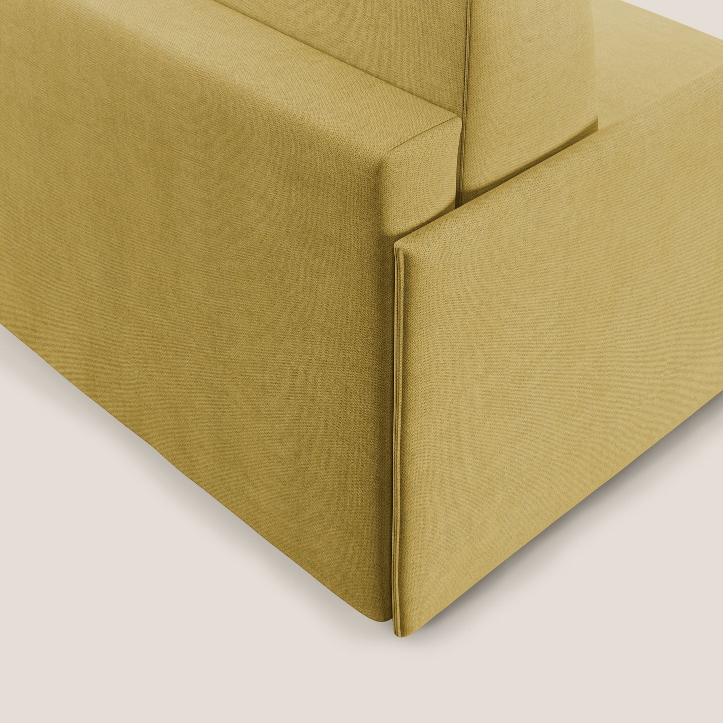 Evans poltrona letto in morbido tessuto impermeabile T02 giallo