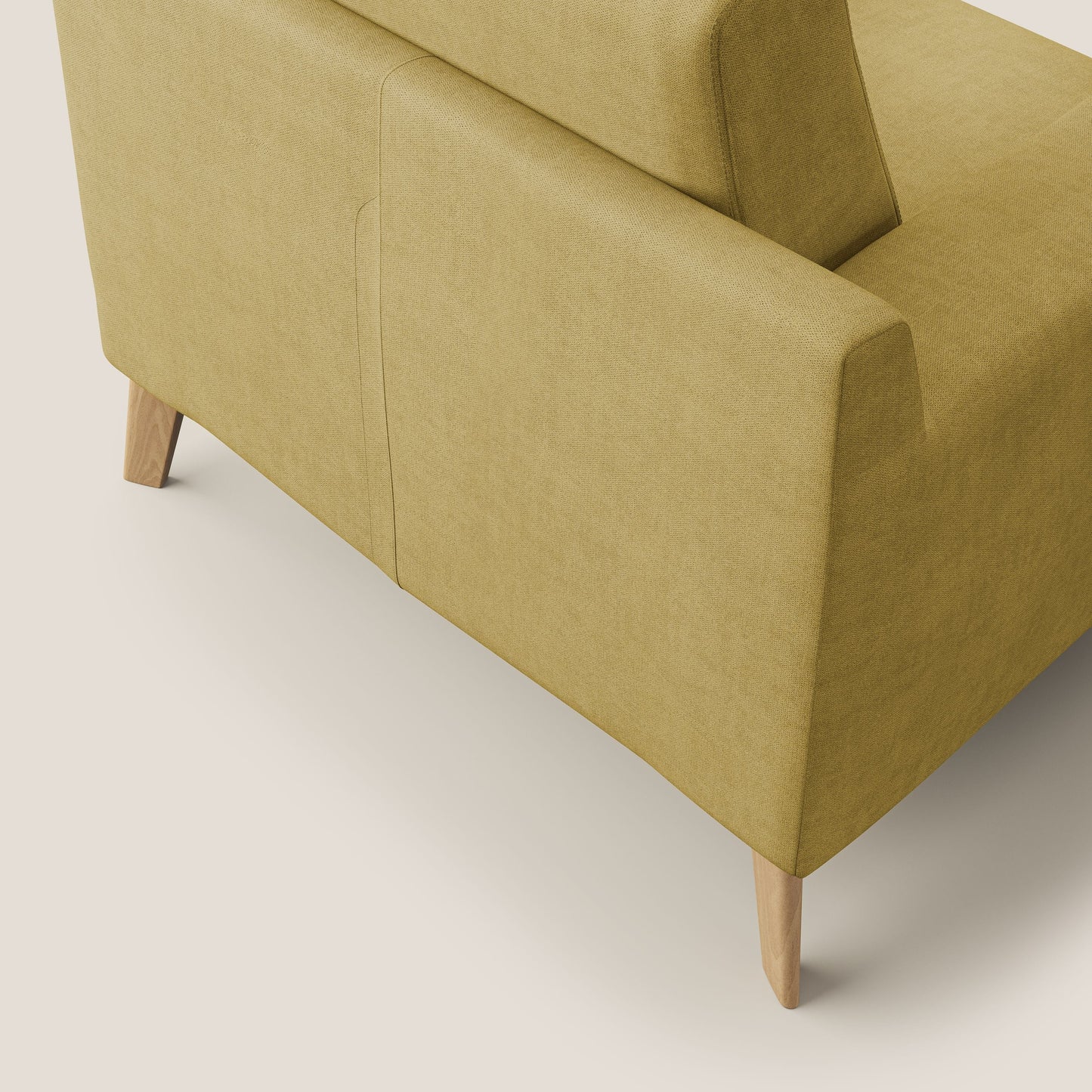 Poltroncina danese in tessuto morbido impermeabile T02 giallo