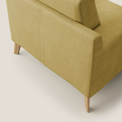 Poltroncina danese in tessuto morbido impermeabile T02 giallo