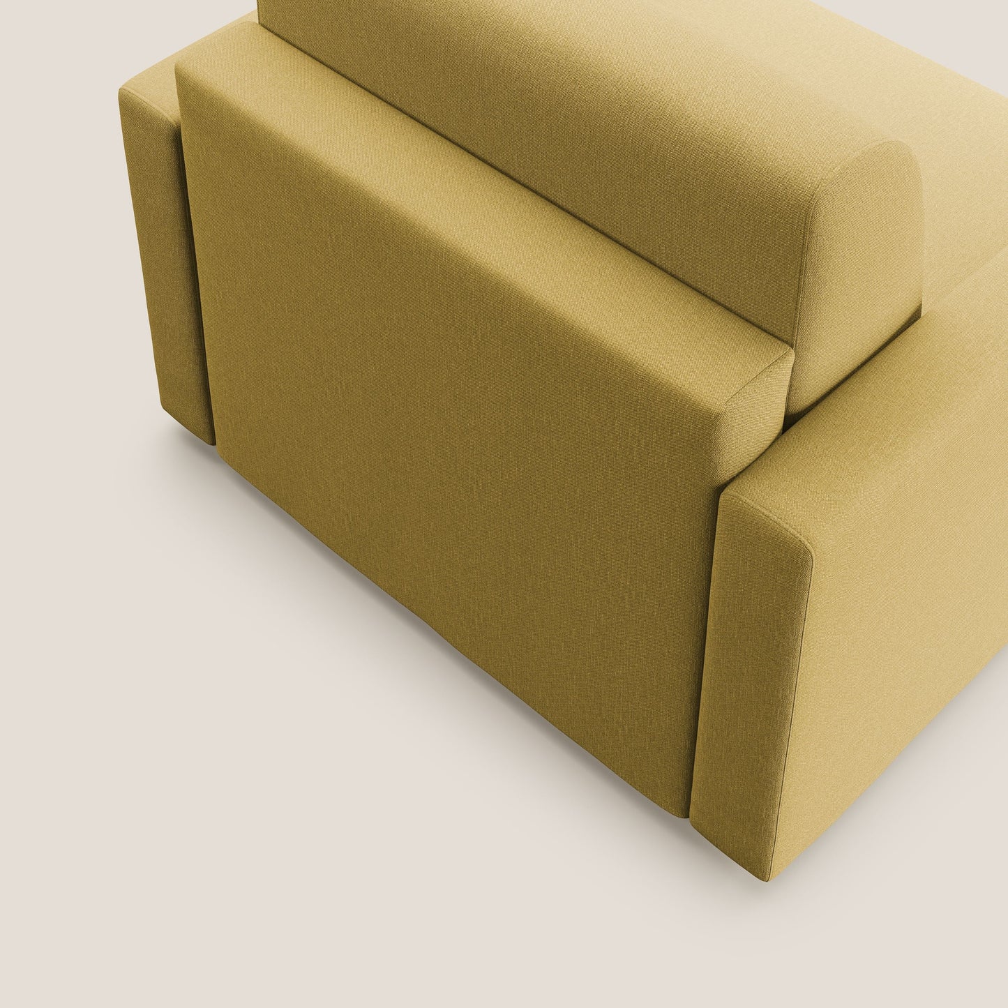 Chris poltrona letto in tessuto impermeabile T13 giallo