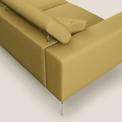 Blade Divano con poggiatesta reclinabili in tessuto impermeabile misto cotone T13 giallo