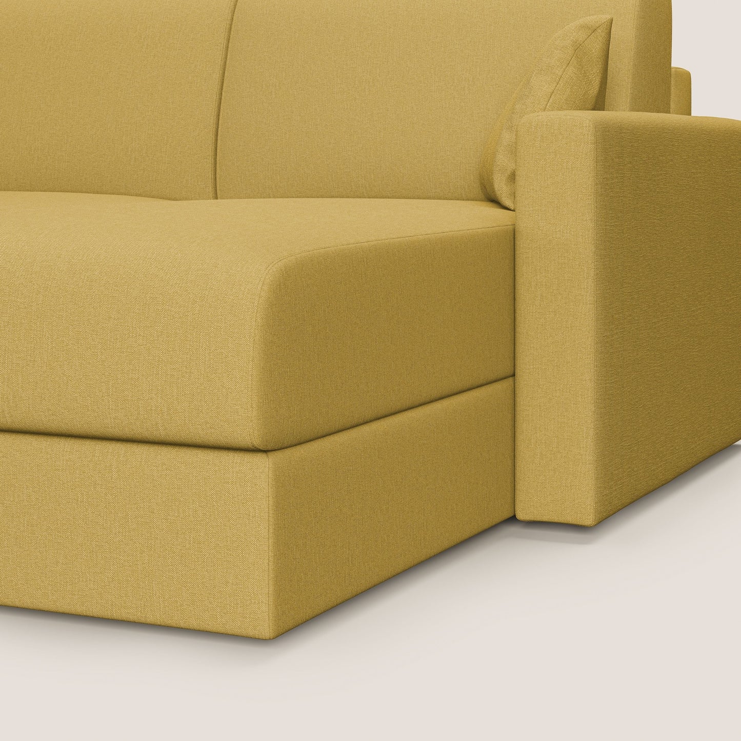 Chris Divano letto angolare 5 posti in tessuto impermeabile T13 giallo