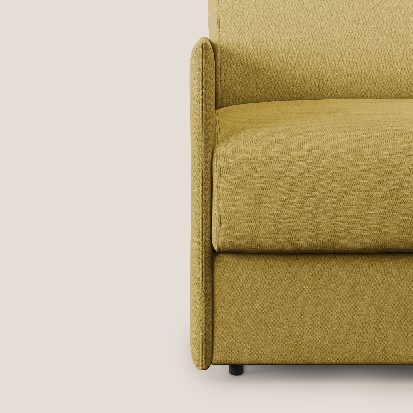 Evans poltrona letto in morbido tessuto impermeabile T02 giallo