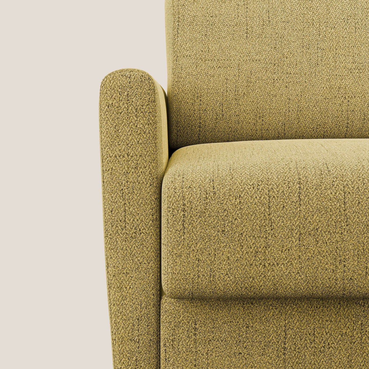 Edgar poltrona letto in tessuto felis impermeabile T03 giallo