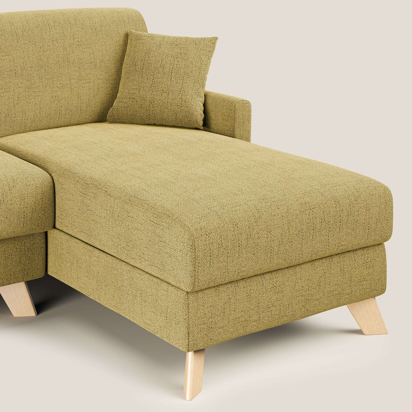 Edgar divano letto angolare in tessuto felis impermeabile T03 giallo