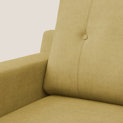 Poltroncina danese in tessuto morbido impermeabile T02 giallo