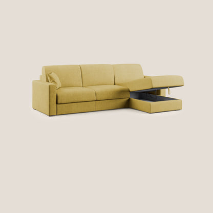 Best Divano letto angolare in tessuto impermeabile T02 giallo